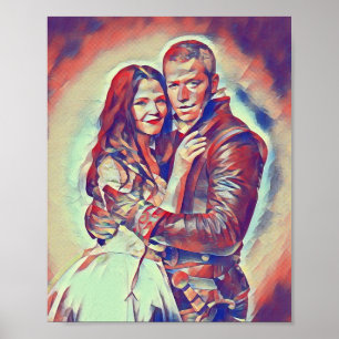 Snow And Charming Art Deco Print