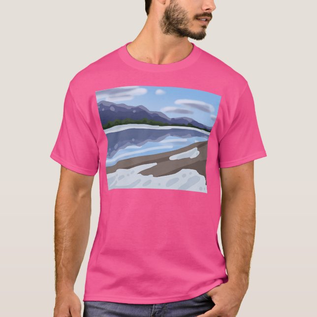 Snow And Mountains T-Shirt (Front)