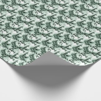 Snow and Pine Tree gift wrapping paper