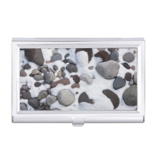 Snow And Rocks, Mt. Rainier National Park 2 Business Card Holder