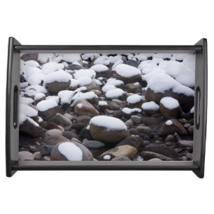 Snow And Rocks, Mt. Rainier National Park Serving Tray