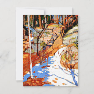 Snow and Rocks, painting by Tom Thomson Holiday Card