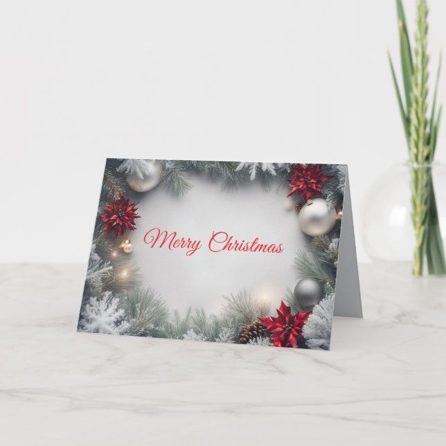 Snow and Silver - From Mine To Yours Christmas Holiday Card (Front)