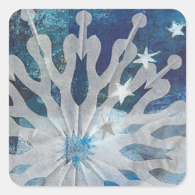 Snow and Stars Sticker (Front)