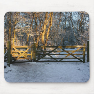 snow and sunlight mouse pad