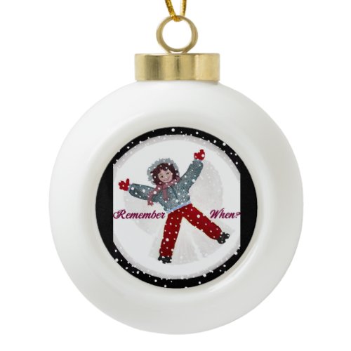 Snow Angel Ball Ornament