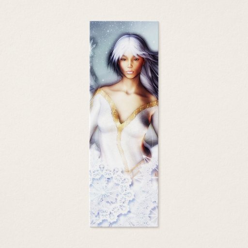 Customizable Snow Angel Bookmark Business Card Template