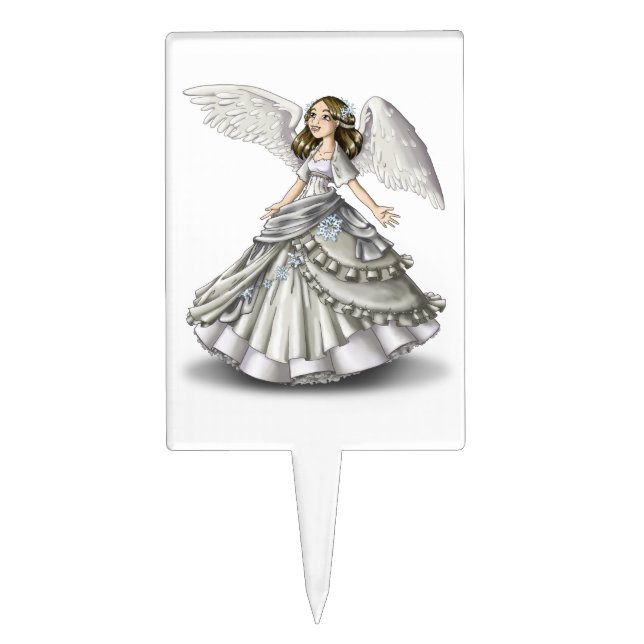 Snow Angel Cake Topper (Front)
