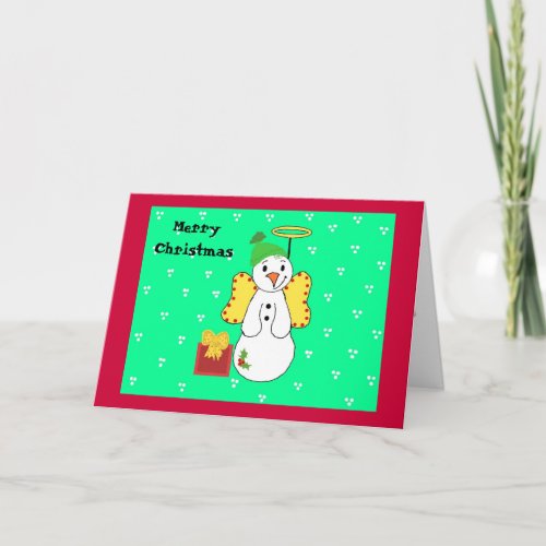 Snow Angel Christmas Greetings Holiday Card
