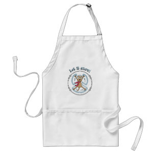 Snow Angel Dog Fun Cute Christmas Holiday Funny Adult Apron