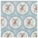Snow Angel Dog Fun Cute Christmas Holiday Funny Fabric