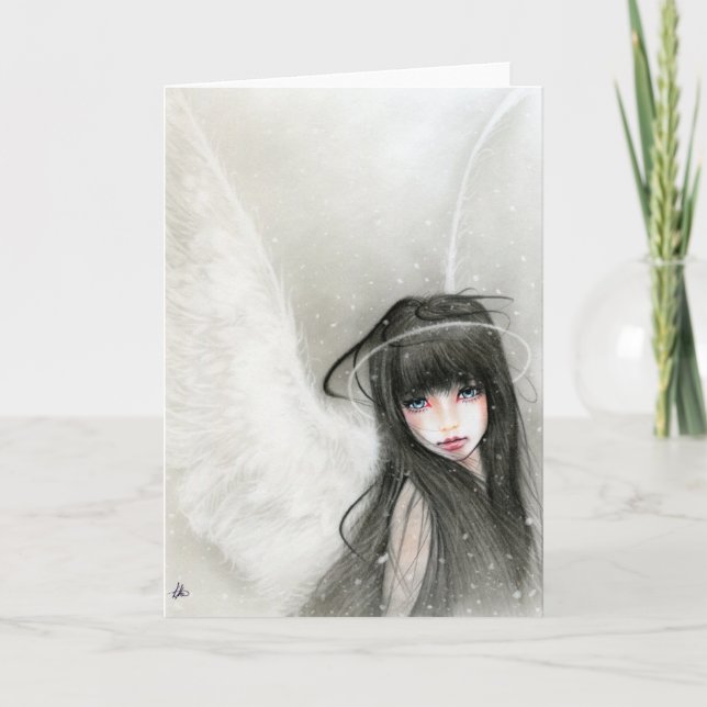 Snow Angel Greeting Card (Front)