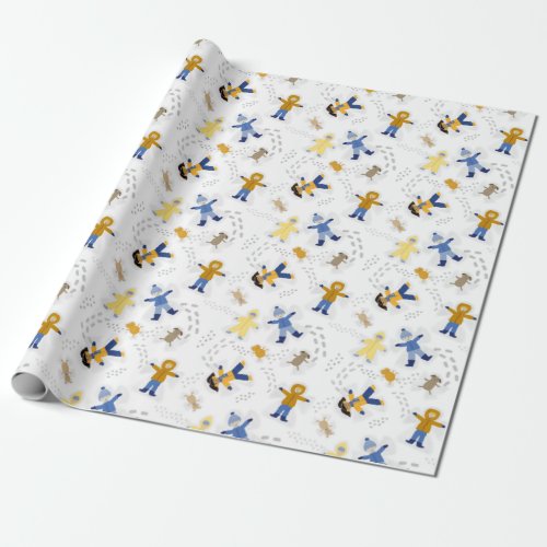 Snow Angel Kids  Wrapping Paper