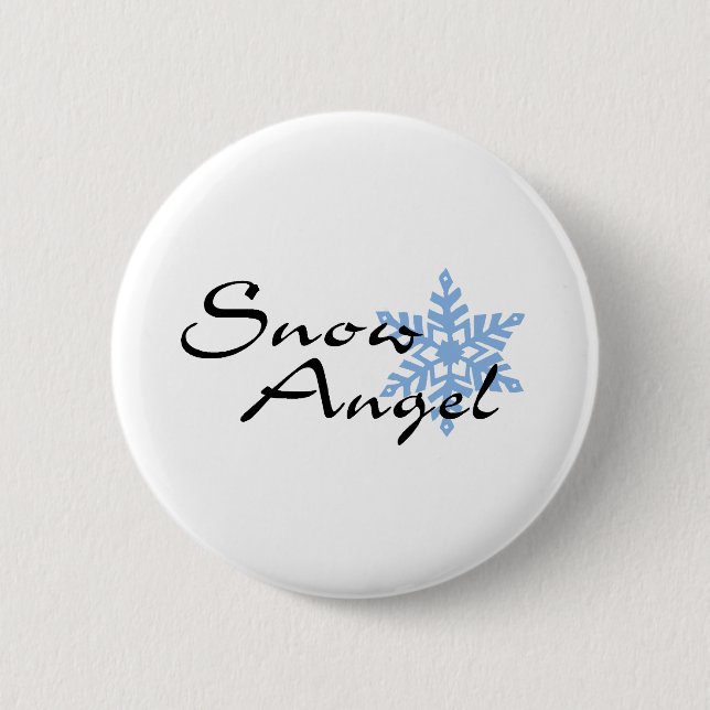 Snow Angel Pinback Button (Front)