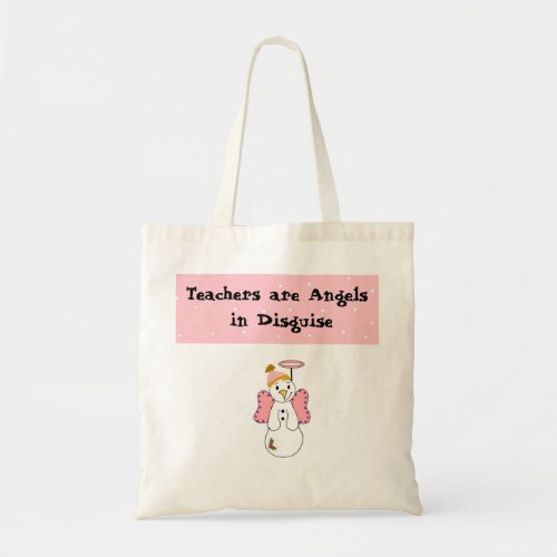 Snow Angel Teachers Design Tote Bag