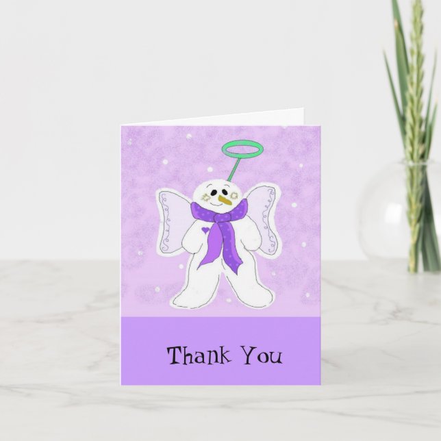 Snow Angel Thank You Card (Front)