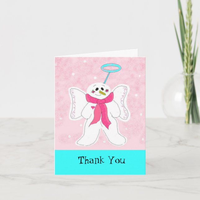 Snow Angel Thank You Card (Front)