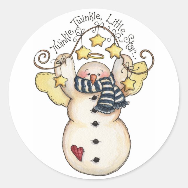 Snow Angel Twinkle Twinkle Little Star Sticker (Front)