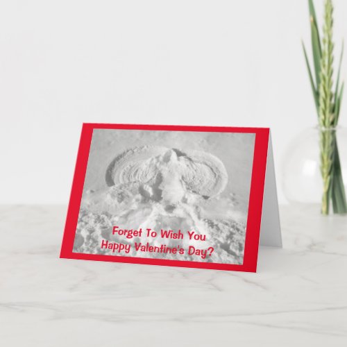 Snow Angel Valentine Card