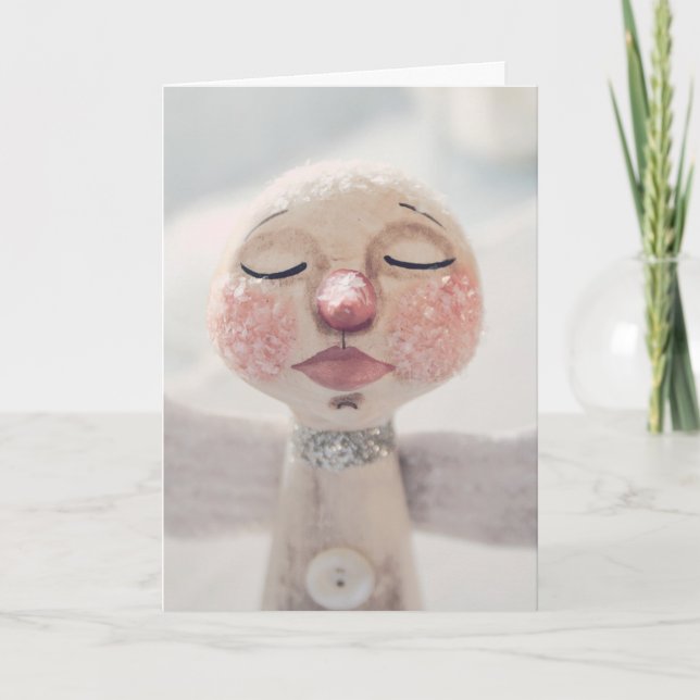 Snow Angel Winter Blessings Christmas Card (Front)