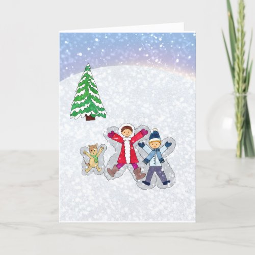 Snow Angels Greeting Card