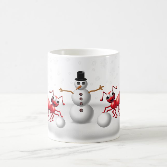snow ants coffee mug (Center)