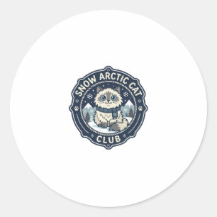 Snow Arctic Cat POD Vector Art - Snow Arctic Cat C Classic Round Sticker