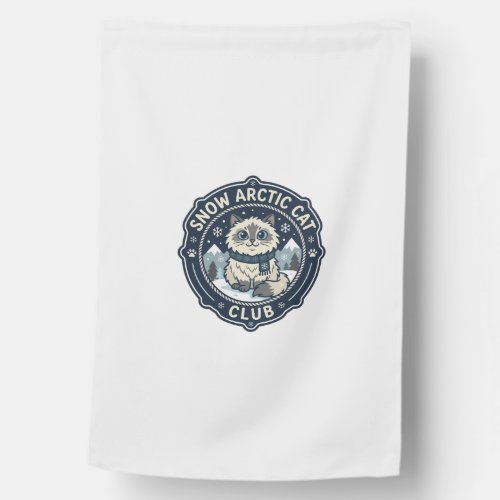 Snow Arctic Cat POD Vector Art - Snow Arctic Cat C House Flag