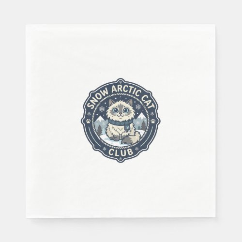Snow Arctic Cat POD Vector Art - Snow Arctic Cat C Napkins