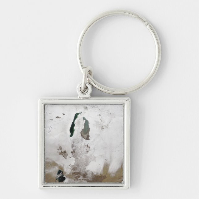 Snow around the Aral Sea Keychain (Front)