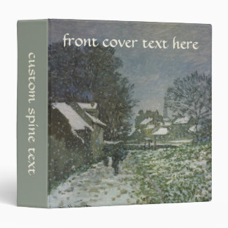 Snow at Argenteuil by Claude Monet 3 Ring Binder