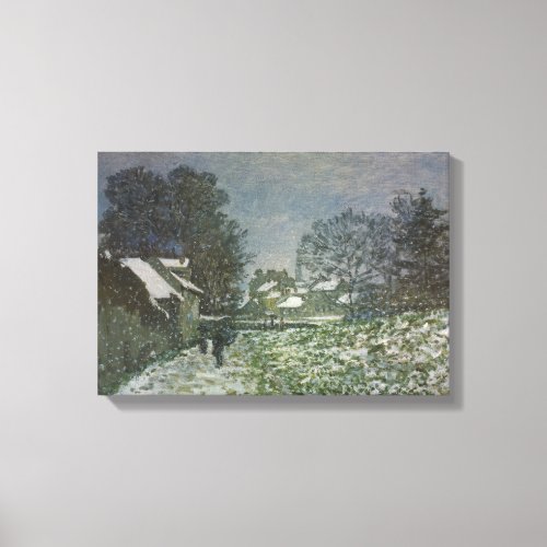 Snow at Argenteuil by Claude Monet Canvas Print