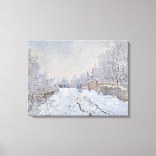 Snow at Argenteuil by Claude Monet Canvas Print