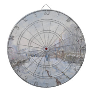 Snow at Argenteuil (by Claude Monet) Dart Board