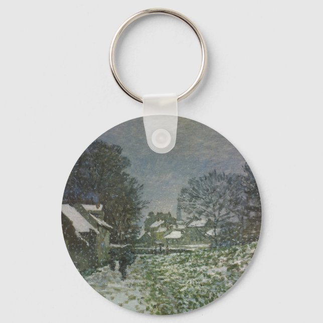 Snow at Argenteuil by Claude Monet Keychain (Front)
