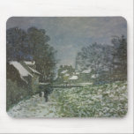 Snow at Argenteuil by Claude Monet Mouse Pad<br><div class="desc">Snow at Argenteuil II (1874) by Claude Monet is a vintage impressionist fine art landscape painting. A winter day featuring a snow scene with trees and houses in the background in the city of Argenteuil, France. About the artist: Claude Monet (1840-1926) was a founder of the French impressionist painting movement...</div>