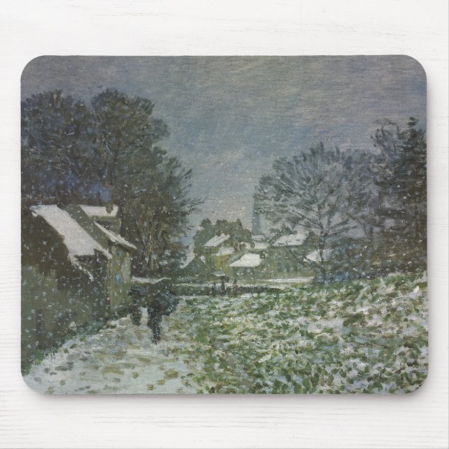 Snow at Argenteuil by Claude Monet Mouse Pad (Front)