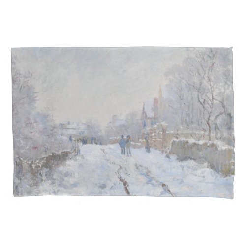 Snow at Argenteuil by Claude Monet Pillow Case