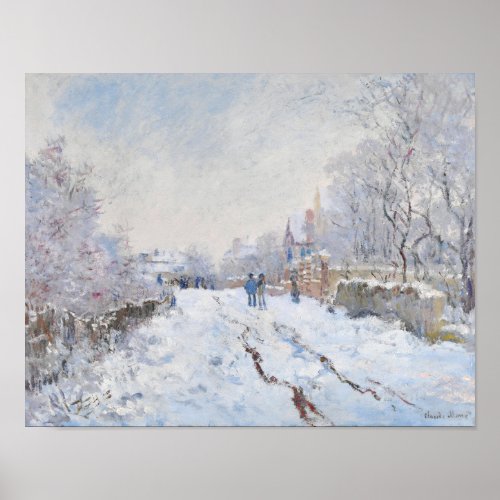 Snow at Argenteuil by Claude Monet Poster