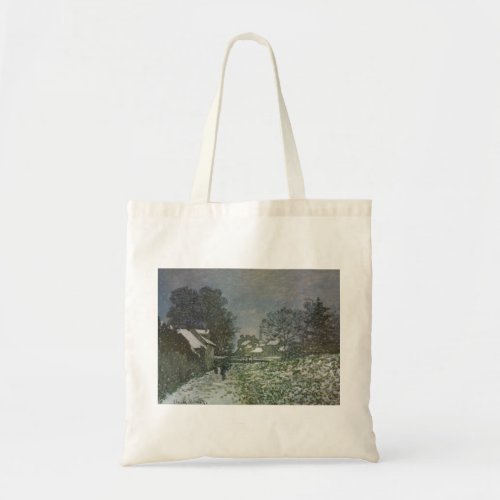 Snow at Argenteuil by Claude Monet Tote Bag