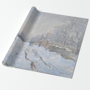 Snow at Argenteuil (by Claude Monet) Wrapping Paper