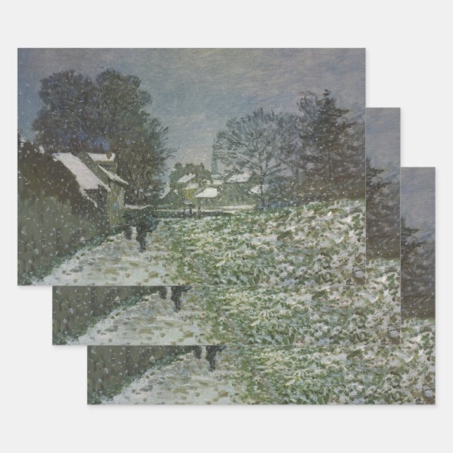 Snow at Argenteuil by Claude Monet Wrapping Paper Sheets (Set)