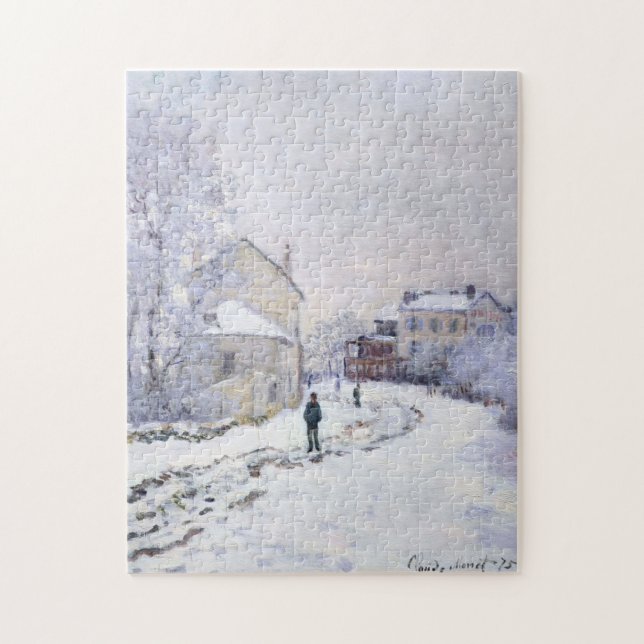 Snow at Argenteuil Monet Fine Art Jigsaw Puzzle (Vertical)
