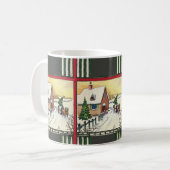 Snow at Christmas, Vintage Style, add text Coffee Mug (Front Left)