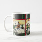 Snow at Christmas, Vintage Style, add text Coffee Mug (Left)