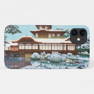 Snow At Hiunkaku Temple japanese winter scenery Case-Mate iPhone Case