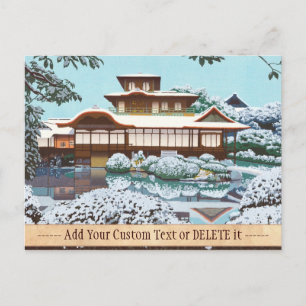 Snow At Hiunkaku Temple japanese winter scenery Postcard