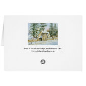 Snow at Stowell Lodge Gate Cards (Back Horizontal)