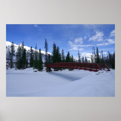 Snow At The Simpson River Trailhead Kootenay River Poster