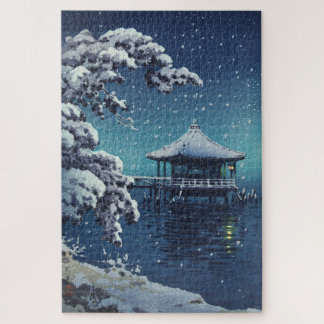 Snow at the Ukimido Katada by Tsuchiya Koitsu Jigsaw Puzzle